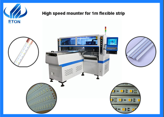 High Speed 250000CPH Pick And Place Machine Flexible Strip / Tube Light SMT Mounter