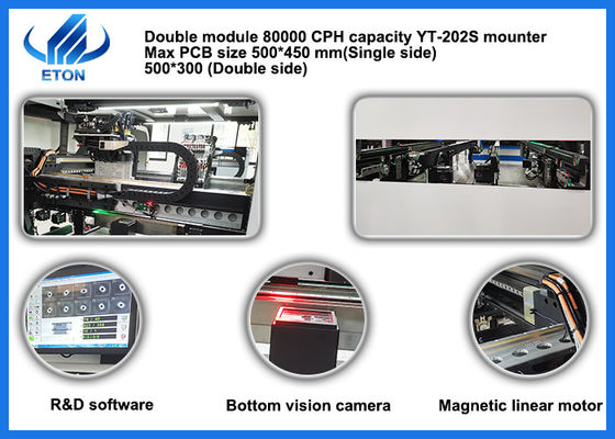 고 정밀도는 0201 요소를 위한 전구 픽 앤드 플레이스 기계 98000CPH를 이끌었습니다