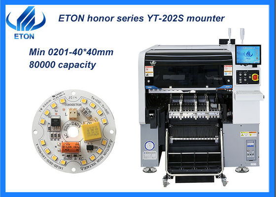 0201개 요소 SMT 선택 플레이스 기계 극단적고 정밀도 듀얼 암 듀얼 장착 헤드