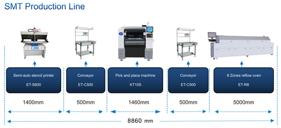 단레일은 600*350mm PCB SMT 생산 라인 컨베이어를  최대한으로 씁니다