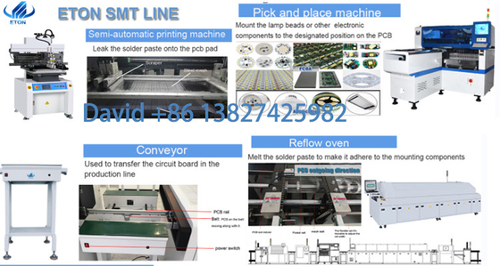 HT-E8S-1200 LED 장착 기계 SMT 라인 최대 PCB 크기 1200 * 350mm
