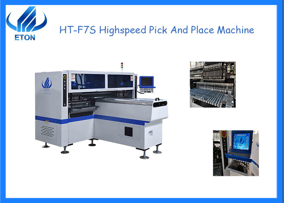 HT-F7S SMT 장착 기계 68 피더 스테이션 34 노즐 0.5-5mm 두께 PCB