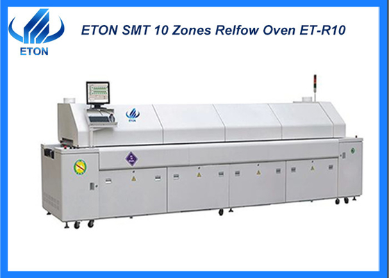 10 난방 구역 50-700mm PCB 리플로우 오븐 SMT 생산 기계