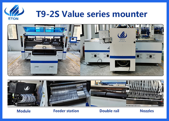 모듈 T9-2S 380AC 50HZ 250mm 너비 PCB 롤 투 롤을 위한 고속 SMT 배치 기계