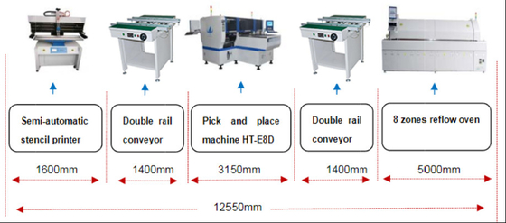 24 헤드 SMT 기계 최대 1.2 PCB 모든 LED 조명 드라이버 보드 생산