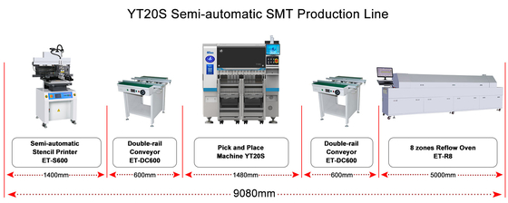 R&D 소프트웨어 전기 보드 조립 104 피더 SMT 픽 앤 플래시 머신