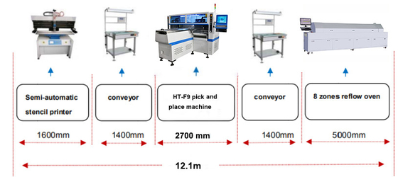1200mm*330mm PCB SMT 픽 앤 플래시 머신 0.5M 1M 스트립 라이트