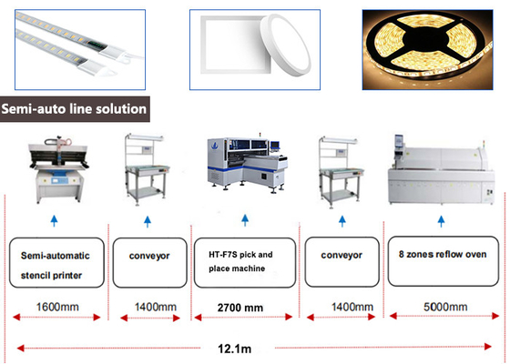SMT 34PCS 머리 LED 칩 PCB 조립 선택 및 위치 기계