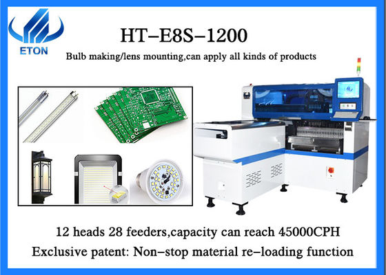 45000 CPH 12를 탑재하는 전구를 만드는 렌즈는 28 공급 장치 픽 앤드 플레이스 기계를 이끕니다